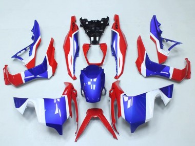Carenagens Moto Honda ADV150 2018-2021 - Branco Vermelho Azul