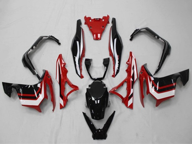 Carenagens Moto Honda ADV150 2018-2021 - Branco Vermelho Preto Brilhante