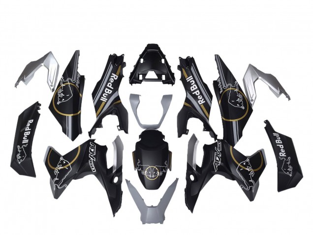 Carenagens Moto Honda ADV160 2022-2024 - Preto Fosco Ouro Red Bull