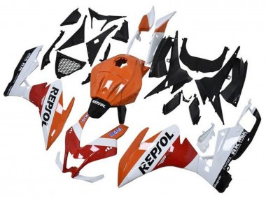 Carenagens Moto Aprilia RS4 50 125 2012-2018 - Laranja Branco Vermelho Preto Brilhante Repsol