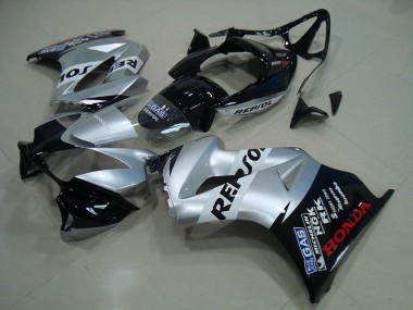 Carenagem Moto Honda VFR 800 2002-2013 - Prata Preto Brilhante Repsol