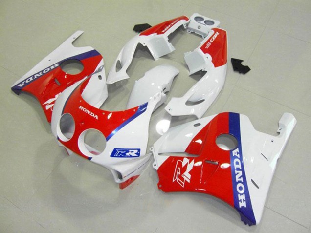 Carenagens Moto Honda CBR250RR MC22 1990-1998 - Branco Vermelho Azul
