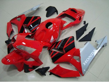 Carenagens Moto Honda CBR600RR 2003-2004 - Vermelho Prata Preto Brilhante