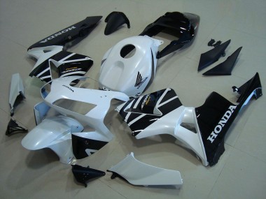 Carenagens Moto Honda CBR600RR 2003-2004 - Branco Preto Brilhante