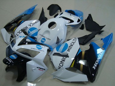Carenagens Moto Honda CBR600RR 2005-2006 - Branco Azul Preto Brilhante Konica Minolta