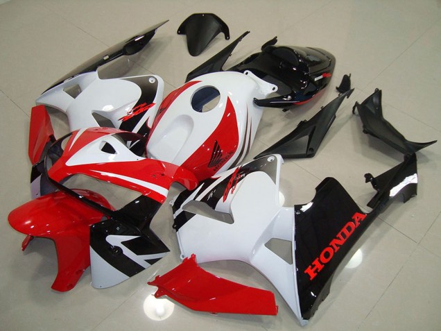 Carenagem Moto Honda CBR600RR 2005-2006 - Branco Vermelho Preto