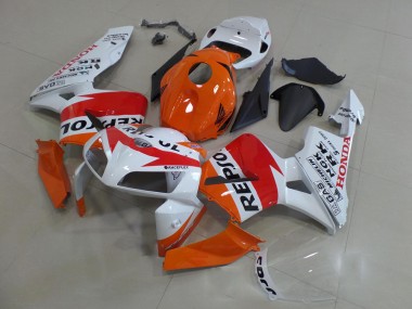 Kit Carenagens Moto Honda CBR600RR 2005-2006 - Laranja Branco Vermelho Preto Brilhante Repsol