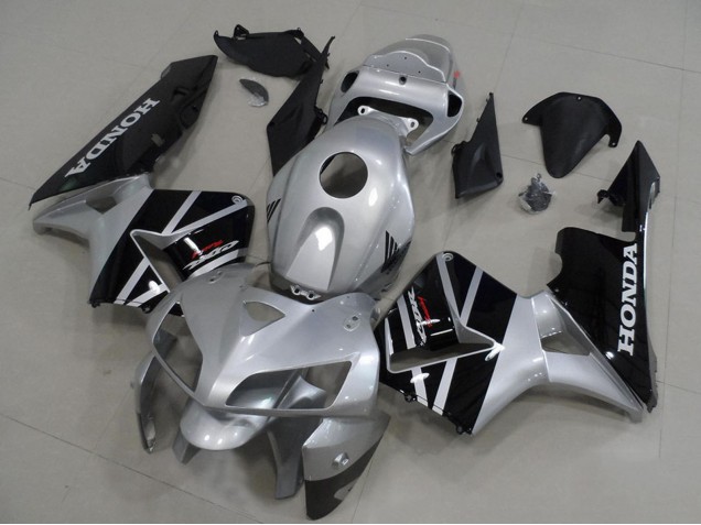 Carenagens Moto Honda CBR600RR 2005-2006 - Prata Preto Brilhante