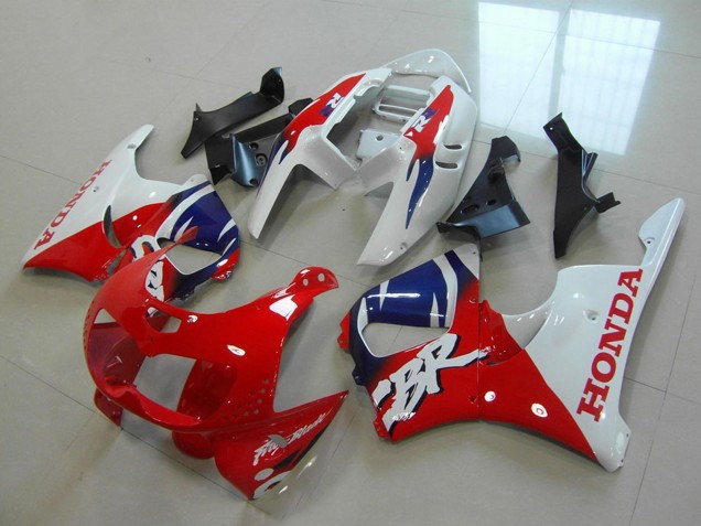 Carenagens Moto Honda CBR900RR 893 1996-1997 - Branco Vermelho Azul