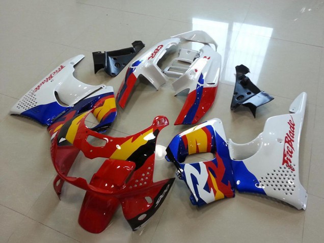 Carenagens Moto Honda CBR900RR 893 1996-1997 - Branco Vermelho Azul Amarelo