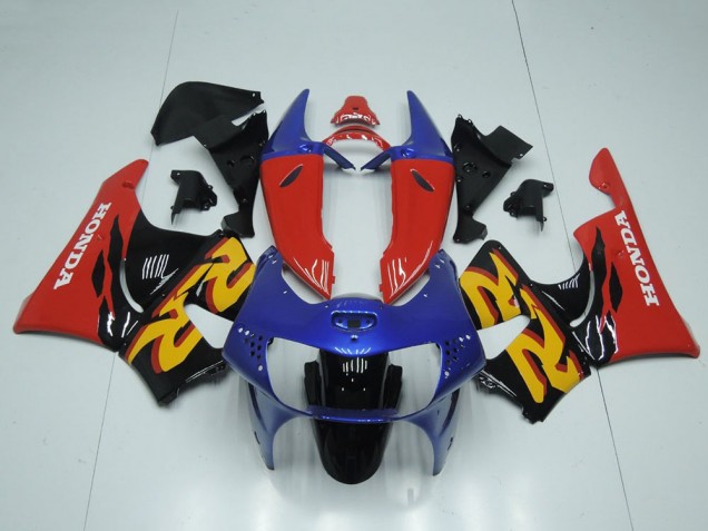 Carenagem Moto Honda CBR900RR 919 1998-1999 - Vermelho Azul Preto Brilhante