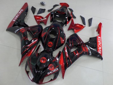 Carenagens Moto Honda CBR1000RR 2006-2007 - Vermelho Preto Brilhante Bacardi