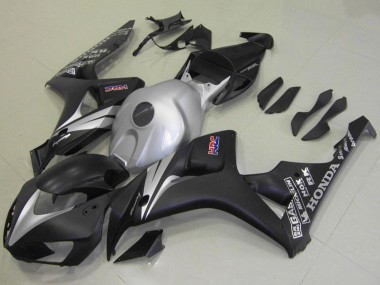 Kits Carenagem Moto Honda CBR1000RR 2006-2007 - Prata Preto Fosco