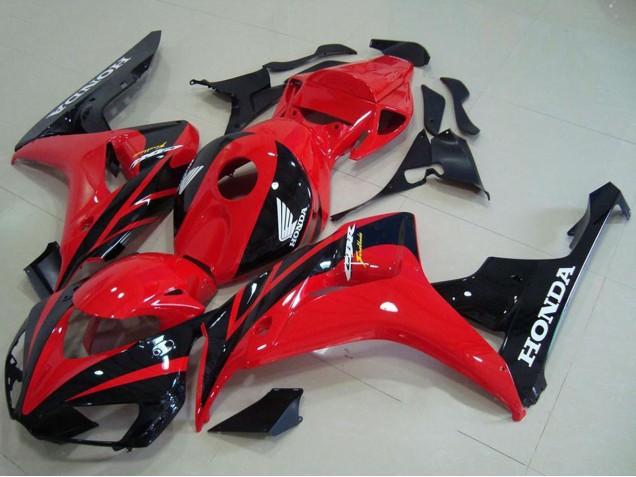 Kits Carenagem Moto Honda CBR1000RR 2006-2007 - Vermelho Preto Brilhante