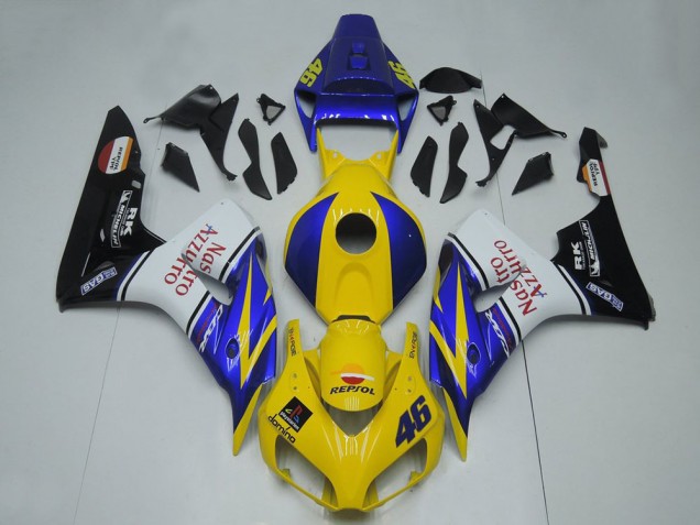 Carenagens Moto Honda CBR1000RR 2006-2007 - Azul Amarelo Branco Preto Brilhante Vermelho Nastro Azzurro