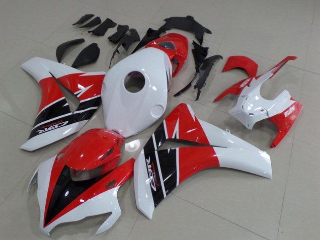 Kits Carenagens Moto Honda CBR1000RR 2008-2011 - Branco Vermelho Preto Brilhante