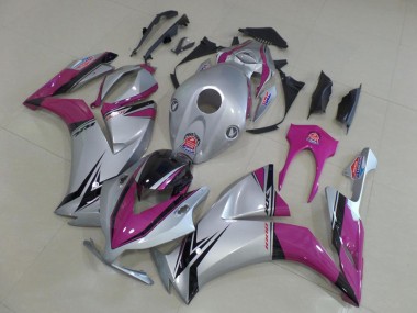 Carenagens Moto Honda CBR1000RR 2012-2016 - Prata Rosa Preto Brilhante