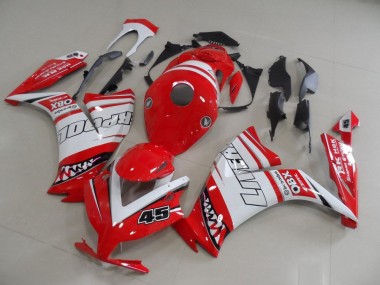 Carenagens Moto Honda CBR1000RR 2012-2016 - Branco Vermelho Liverpool 45