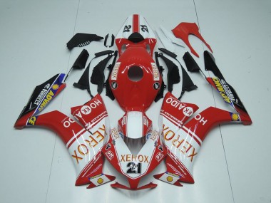 Carenagens Moto Honda CBR1000RR 2012-2016 - Branco Vermelho Preto Brilhante Xerox 21