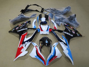 Carenagem Moto BMW S1000RR 2019-2022 - Branco Azul Vermelho Preto