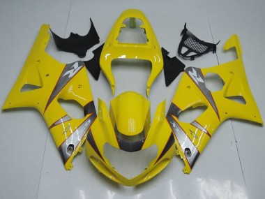 Carenagens Moto Suzuki GSXR 1000 2000-2002 - Amarelo Prata Cinzento