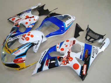 Carenagens Moto Suzuki GSXR 1000 2000-2002 - Branco Azul Vermelho Amarelo Preto Dark Dog Motul Pepe Phone