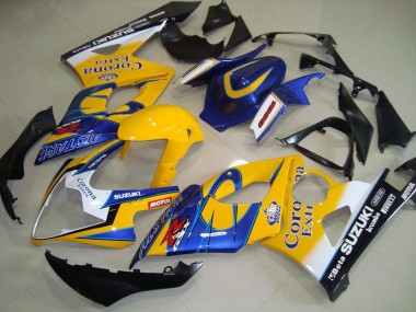 Carenagens Moto Suzuki GSXR 1000 2005-2006 - Amarelo Branco Preto Corona