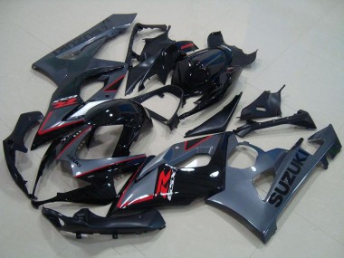 Carenagens Moto Suzuki GSXR 1000 2005-2006 - Preto Brilhante Preto Fosco Vermelho