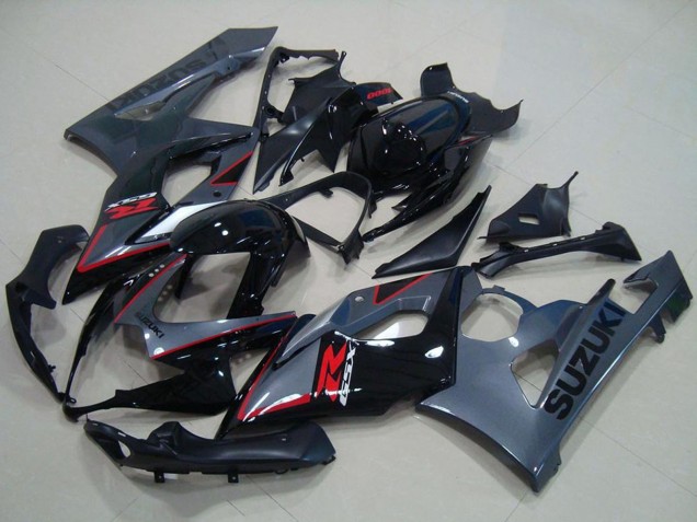 Carenagens Moto Suzuki GSXR 1000 2005-2006 - Preto Brilhante Preto Fosco Vermelho