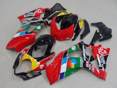 Carenagens Moto Suzuki GSXR 1000 2007-2008 - Vermelho Amarelo Preto Azul Branco Verde