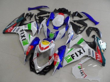 Carenagens Moto Suzuki GSXR 1000 2009-2016 - Branco Azul Verde Amarelo Vermelho Fixi
