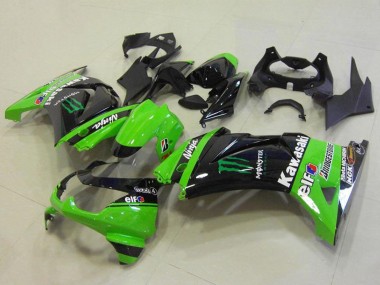 Carenagens Moto Kawasaki ZX250R 2008-2012 - Verde Preto Brilhante Elf Monstro Bridgestone
