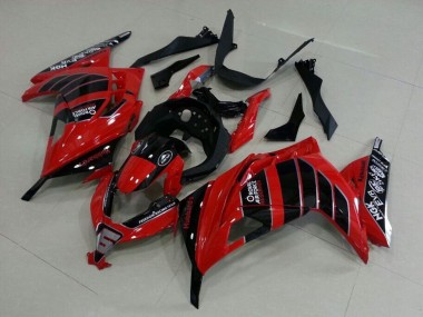 Carenagens Moto Kawasaki ZX300R 2013-2018 - Vermelho Preto Air Force