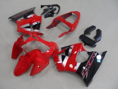 Carenagens Moto Kawasaki ZX6R 2000-2002 - Vermelho Prata Preto Brilhante OEM Estilo