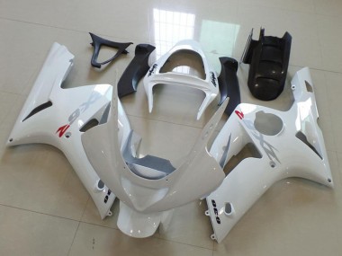 Carenagens Moto Kawasaki ZX6R 2003-2004 - Branco Prata Decalques