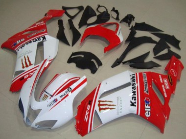 Carenagens Moto Kawasaki ZX6R 2007-2008 - Vermelho Branco