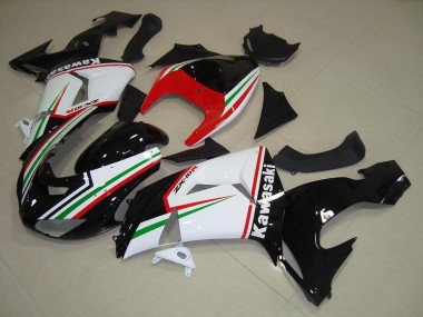 Carenagens Moto Kawasaki ZX10R 2006-2007 - Branco Vermelho Preto Verde