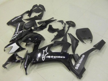 Carenagens Moto Kawasaki ZX10R 2008-2010 - Preto Brilhante Silkolene Estrela