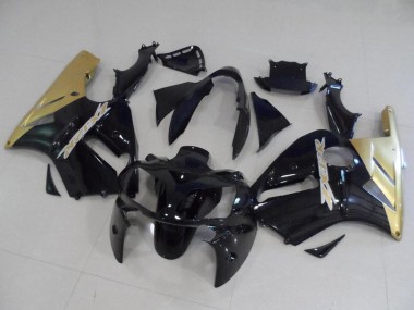 Kits Carenagem Moto Kawasaki ZX12R 2002-2006 - Preto Brilhante Ouro