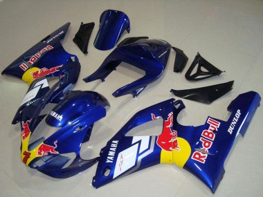 Carenagens Moto Yamaha YZF R1 2000-2001 - Azul Branco Amarelo Red Bull