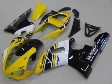 Carenagens Moto Yamaha YZF R1 2000-2001 - Amarelo Branco Preto Aniversário Motul Michelin