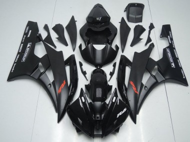 Carenagens Moto Yamaha YZF R6 2006-2007 - Preto Brilhante Preto Fosco Vermelho Motul Michelin