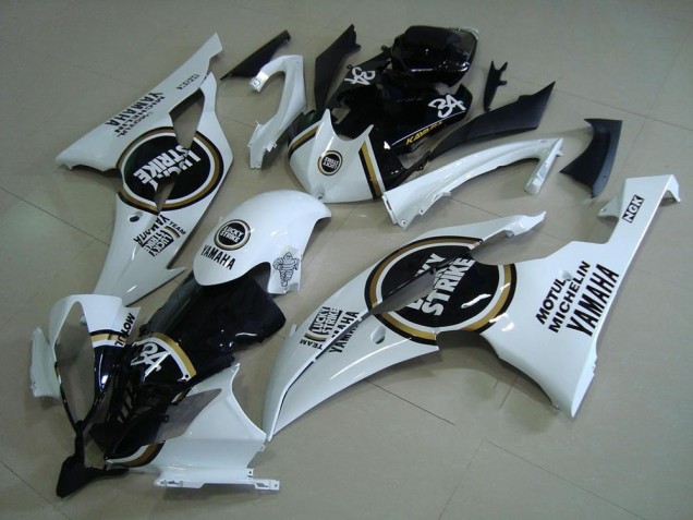 Carenagens Moto Yamaha YZF R6 2008-2016 - Branco Preto Brilhante Lucky Strike Motul Michelin 34