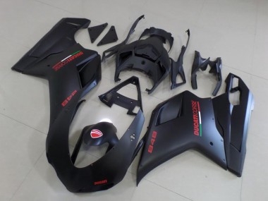Carenagens Moto Ducati 848 2007-2014 - Preto Fosco Vermelho