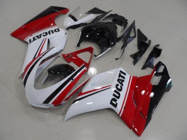 Carenagens Moto Ducati 1098 2007-2014 - Branco Vermelho Verde Preto Brilhante