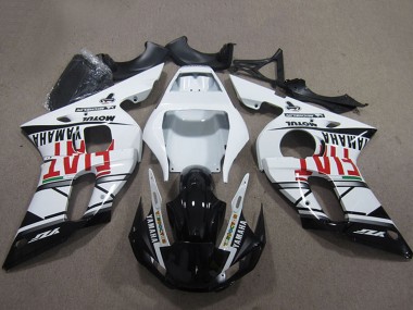 Carenagens Moto Yamaha YZF R6 1998-2002 - Branco Preto Brilhante Fiat Motul Michelin