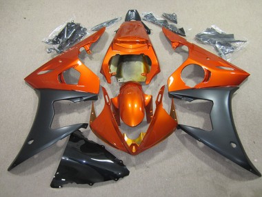 Carenagem Moto Yamaha YZF R6 2003-2004 - Laranja Preto Fosco
