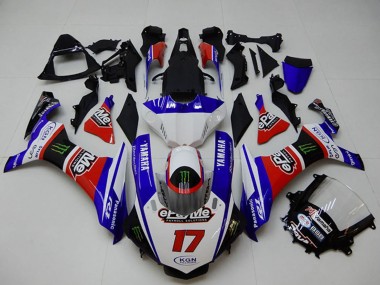 Carenagens Moto Yamaha YZF R1 2015-2019 - Branco Azul Vermelho Preto Verde Monstro