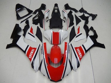 Carenagens Moto Yamaha YZF R1 2015-2019 - Branco Vermelho Preto