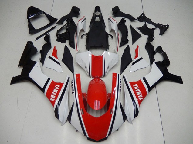 Carenagens Moto Yamaha YZF R1 2015-2019 - Branco Vermelho Preto